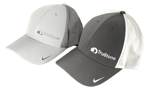 Customize ball caps embroidered with company logo.